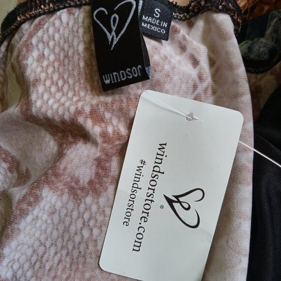 WINDSOR Disco Style One Shoulder Bodysuit Cutout Side in Rust Snake Color Size S - Picture 14 of 16